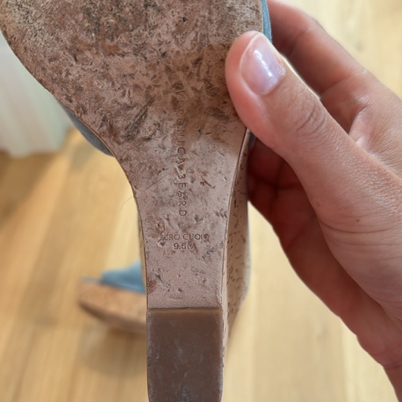 Veronica Beard Dali Platform Wedge Sandal in Denim Size 8.5 - Picture 6 of 6